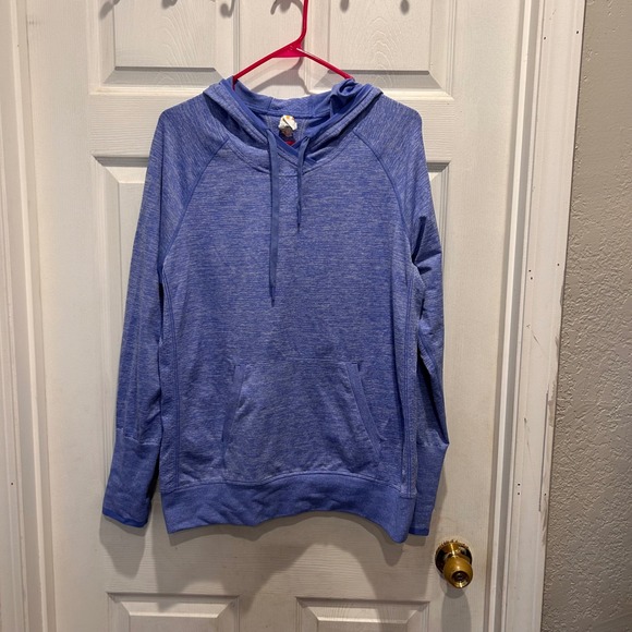 Lucy Womens Blue Pullover Hoodie Sweatshirt Size L Athleisure Gorpcore Workout - Picture 1 of 8